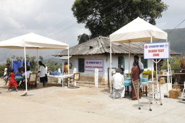Rajamundry Andhra Pradesh, 6 Mart 2022 'de Hindistan' ın kırsal kesimindeki ücretsiz tıp kampı.