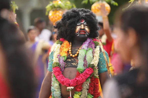 Dançarinos Tradicionais Indianos Getup Carnaval Hyderabad Índia Março 2022 — Fotografia de Stock