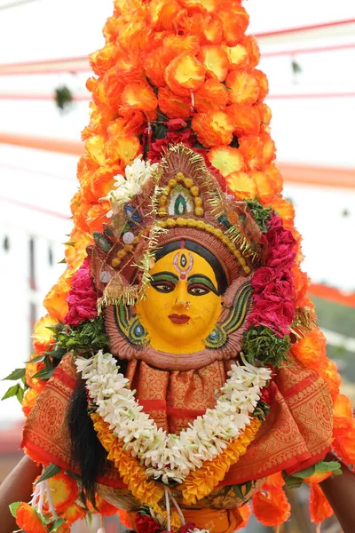 Statue Dieu Dans Temple Hyderabad Inde Mars 2022 — Photo