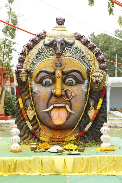 Άγαλμα Του Θεού Ναό Hyderabad Ινδία Μαρτίου 2022 — Φωτογραφία Αρχείου