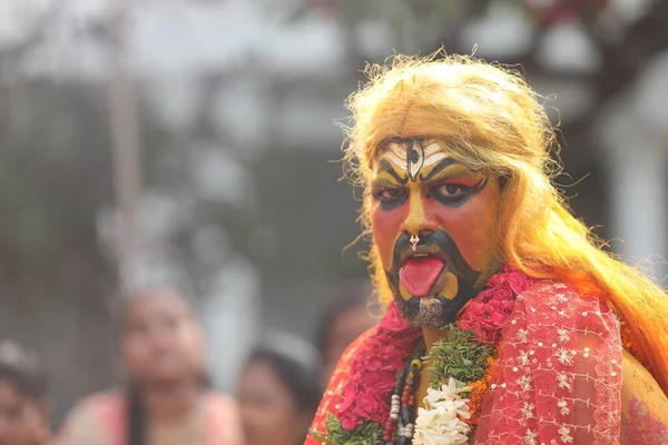 Traditionelle Indische Tänzer Karneval Hyderabad Indien März 2022 — Stockfoto