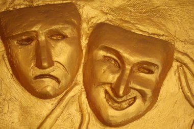 5 Mart 2022 Hyderabad Hindistan Anıtı 'ndaki Soyut Altın Heykel