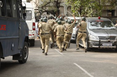 Çiftçiler Haydarabad 'da 5 Mart 2022' de protesto gösterisi düzenlediler.