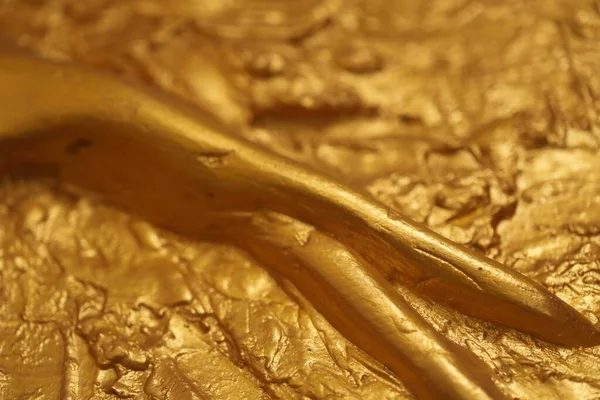 Abstract Gouden Textuur Macro Shot — Stockfoto