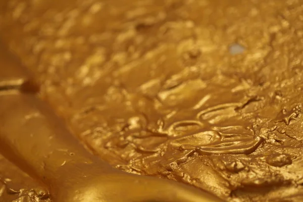 Abstract Gouden Textuur Macro Shot — Stockfoto