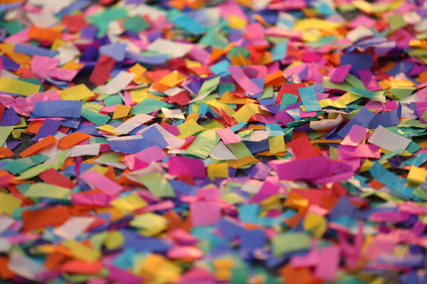 Small Pieces Of Colored Papers