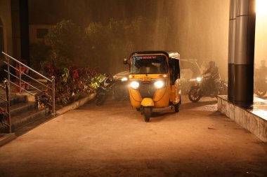 Hyderabad Polis Merkezi 'ne 5 Mart 2022' de yağmur yağdı.