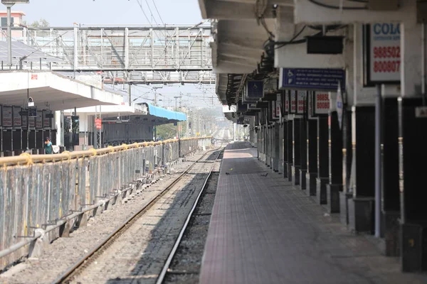 Tren Estación Hyderabad India Marzo 2022 — Foto de Stock
