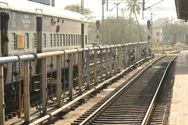 Utasok Hyderabad India Vasútállomáson 2022 Március — Stock Fotó