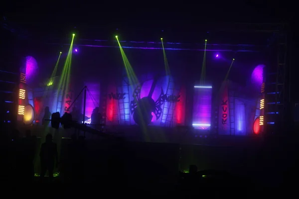 Lichterschmuck Auf Einer Bühne — Stockfoto