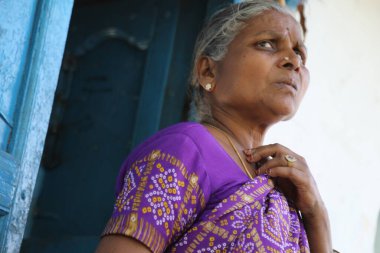 20 Mayıs 2022 Hyderabad Hindistan 'da Hintli Yaşlı Kadınlar