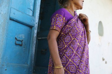 20 Mayıs 2022 Hyderabad Hindistan 'da Hintli Yaşlı Kadınlar