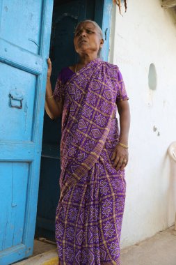 20 Mayıs 2022 Hyderabad Hindistan 'da Hintli Yaşlı Kadınlar