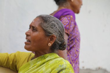 20 Mayıs 2022 Hyderabad Hindistan 'da Hintli Yaşlı Kadınlar