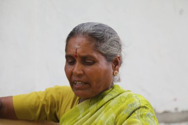 20 Mayıs 2022 Hyderabad Hindistan 'da Hintli Yaşlı Kadınlar