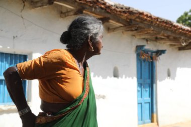 20 Mayıs 2022 Hyderabad Hindistan 'da Hintli Yaşlı Kadınlar
