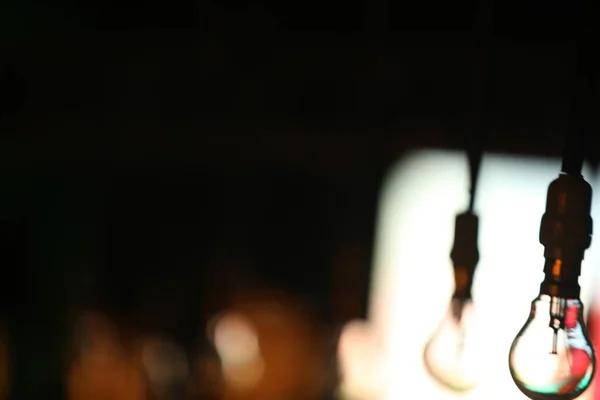 Eski Model Ampul Gece — Stok fotoğraf