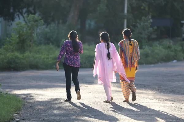 Mujeres Estudiantes Collage Hyderabad India Marzo 2022 — Foto de Stock