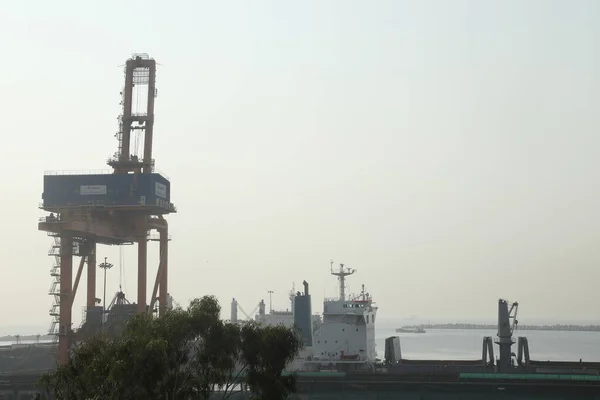 Heavy Cranes Harbor — Stock Photo, Image