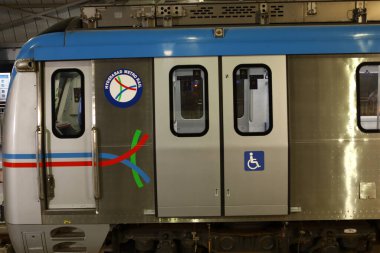 Metro treni Hyderabad Hindistan 5 Mart 2022