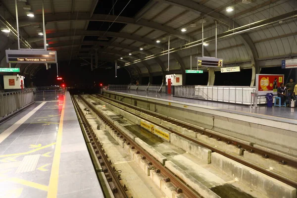 Metro Tågstation Hyderabad Indien Mars 2022 — Stockfoto