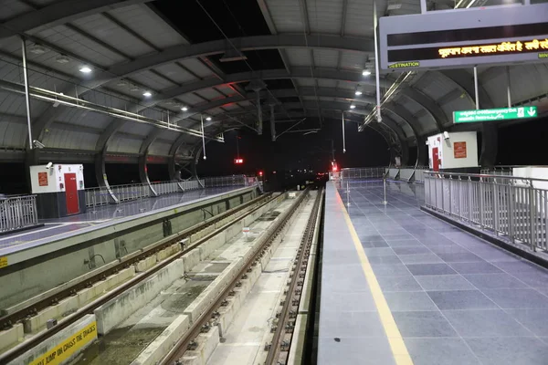 Metro Train Station Hyderabad India 5Th March 2022 — Stock Photo, Image