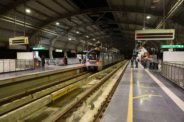 Metro Treinstation Hyderabad India Maart 2022 — Stockfoto