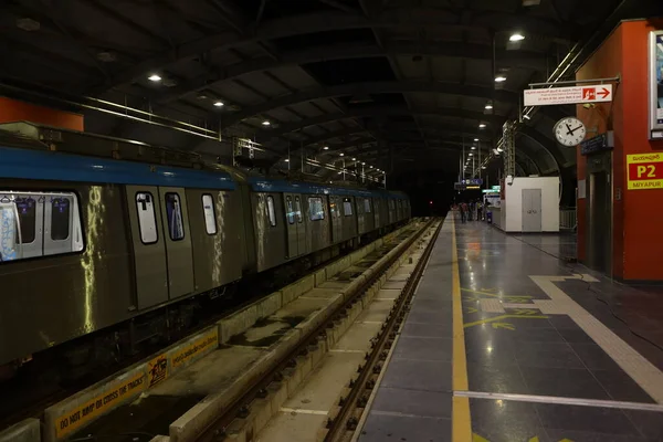 Μετρό Τρένο Hyderabad Ινδία Μαρτίου 2022 — Φωτογραφία Αρχείου