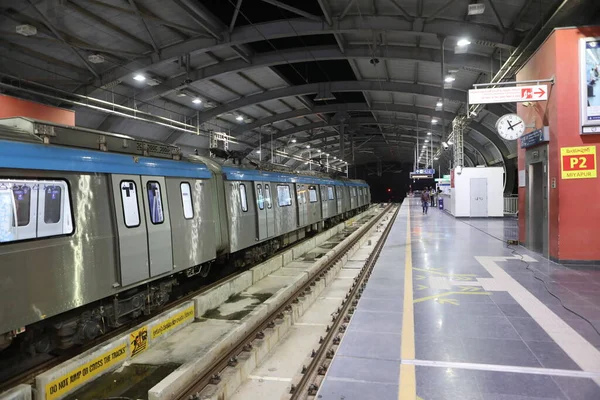 Μετρό Τρένο Hyderabad Ινδία Μαρτίου 2022 — Φωτογραφία Αρχείου