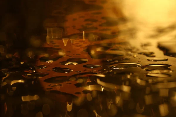 地板上的水滴 宏观射门 — 图库照片