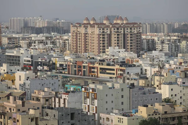 Hyderabad Hindistan Şehir Binalarının Geniş Açılı Görüntüsü — Stok fotoğraf