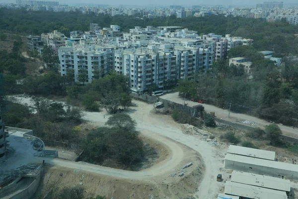 Tiro Largo Edifícios Cidade Hyderabad Índia — Fotografia de Stock