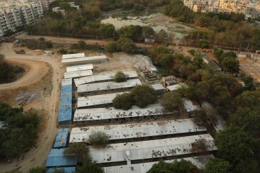 Munnar Kerala Hindistan kırsalında bir kulübede.