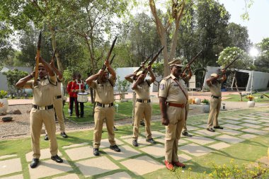 Hindistan Polisi Haydarabad 'ın ünlü yakma töreninde 1 Haziran 2022' de onurlandırıldı.