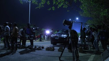 Film Ekibi silueti iş başında