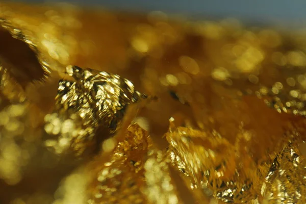 Textura Metal Dourado Macro Tiro — Fotografia de Stock