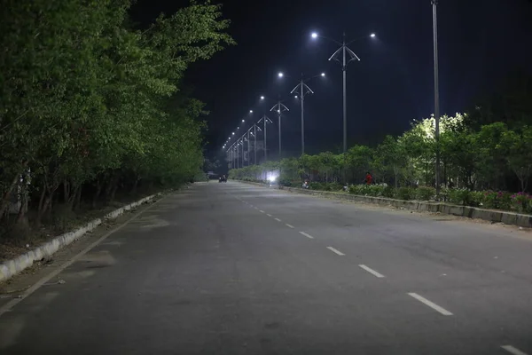 Empty Tar Road Night