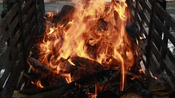 Fire Hindu Cremation Place — Stock Photo, Image