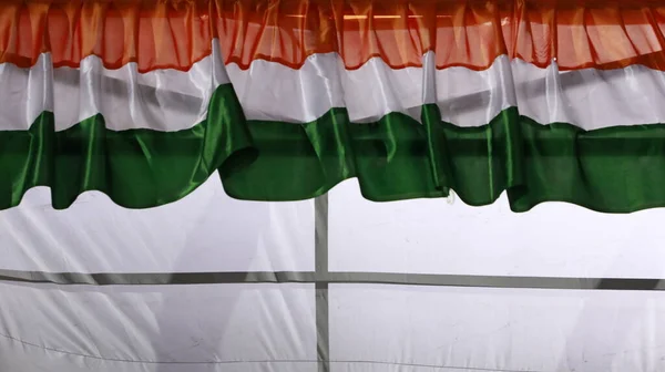 Індійський Прапор Розмахує Кріслами — стокове фото