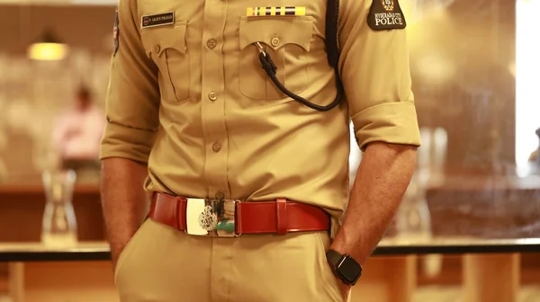 Indian Police Dress Officer — Stock Photo, Image