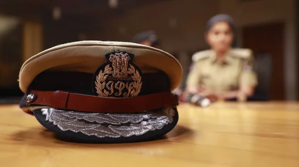 Індіанський Поліцейський Капелюх Столі — стокове фото