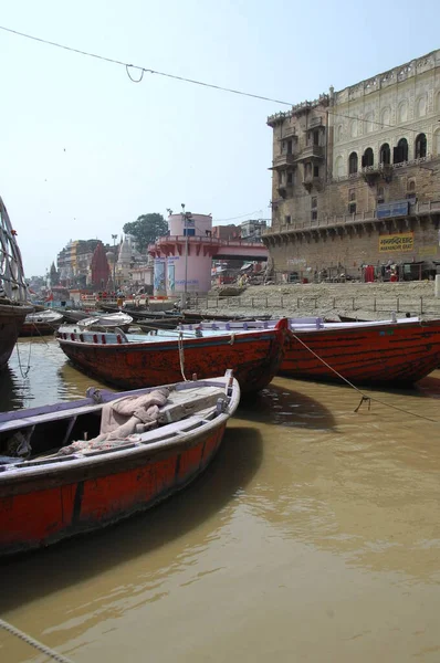 Ghats Dans Une Varanasi Inde — Photo