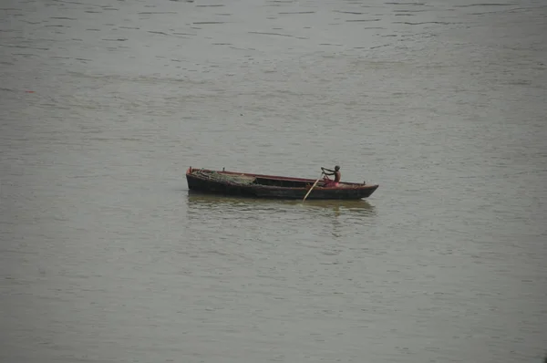 Fischer Boot Wasser — Stockfoto