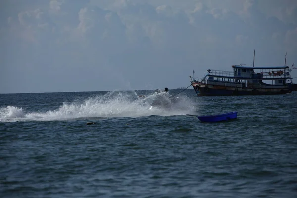 Velocidade Barco Mar — Fotografia de Stock