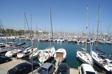 Plajdaki park tekneleri