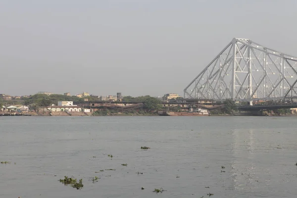 Мост Хаура Калькутта Западная Бенгалия Индия — стоковое фото