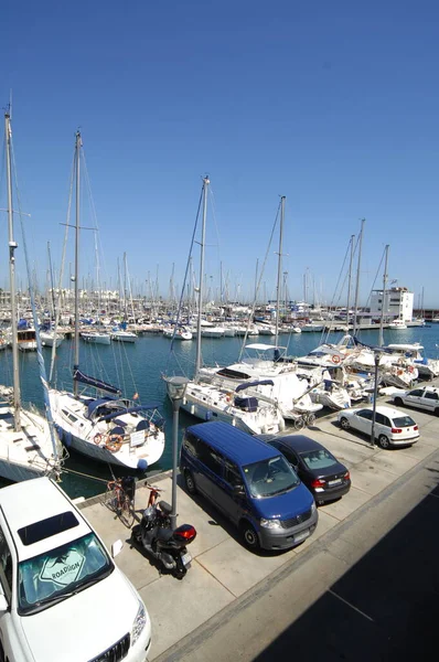 Barcos Estacionamento Praia — Fotografia de Stock