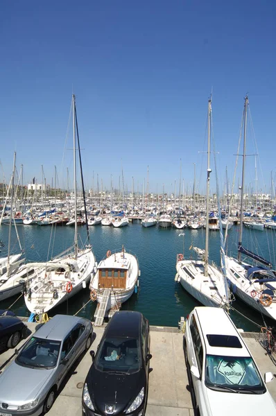 Barcos Estacionamento Praia — Fotografia de Stock