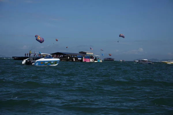 Barcos Estacionamento Praia — Fotografia de Stock