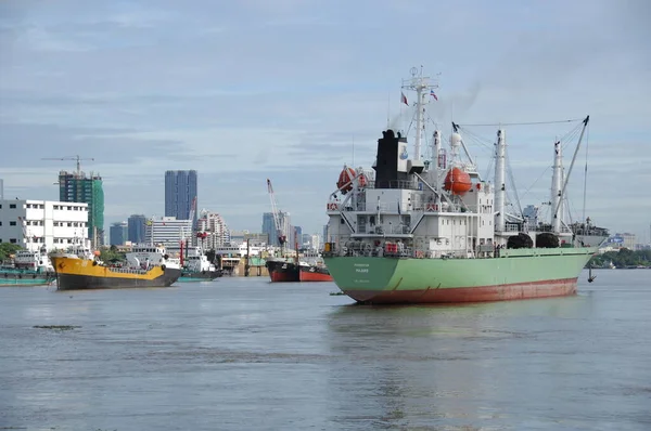 Schip Zee Bij Harbor — Stockfoto